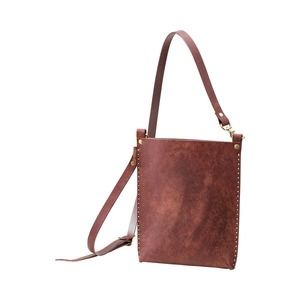 豊岡鞄 haaki Leather SDバッグ HLB101 チョコラート / KOMOREBI 木和田正昭商店 牛皮革 革 ショルダーバッグ レディース 高級 おしゃれ バッグ かばん カバン 鞄 シンプル デザイン ハンドメイド ブラウン 茶色