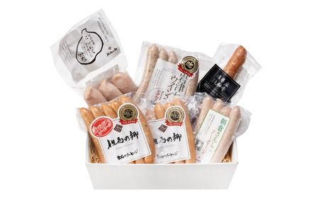 但馬の郷 ウインナー6種詰合せ （Aセット）/ 出石のハム 但馬の郷 ウインナー ソーセージ フランクフルト ギフト 冷蔵（セット内容：ガーリックウインナー スパイシーウインナー スモークウインナー 朝倉山椒ソーセージ 他）