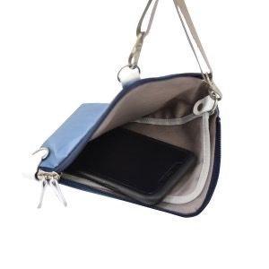 豊岡鞄 　For the blue クロスミニショルダー オーシャンブルー