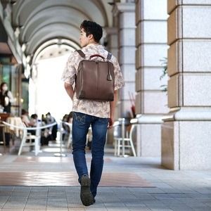 豊岡鞄 YOUTA LIZARD3WAY縦ダレスL（YK3）チョコ