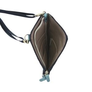 豊岡鞄 　For the blue クロスミニショルダー ディープブルー