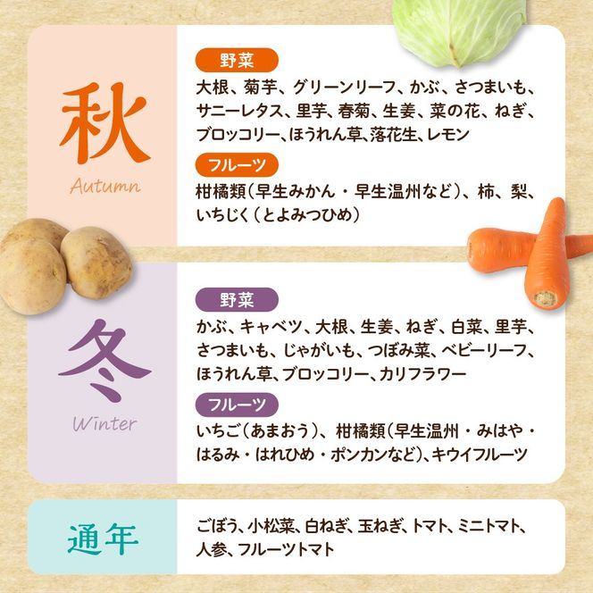 【9～11品】むなかた旬のお任せセット(野菜・フルーツ・お米)【JAほたるの里】_HA0263