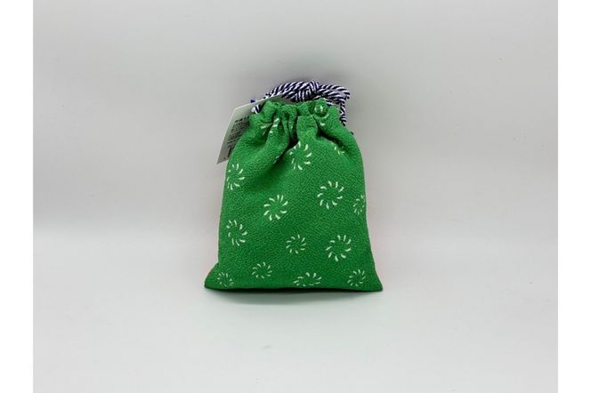 丹後ちりめん 祭巾着（ししまい） サイズ：約17cm×13cm　DZ00027-04