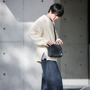 豊岡鞄 CIE WEATHER SHOULDER（071951）ブラック / 木和田正昭商店 撥水 ショルダーバッグ メンズ クラッチバック バックインバック