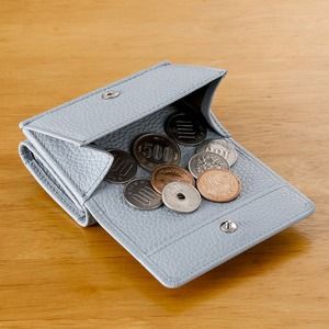 豊岡財布 Colors三つ折りウォレット AW500 シエロ / 小銭入れ カードケース ミニマル 財布 サイフ 革小物 本革 メンズ レディース