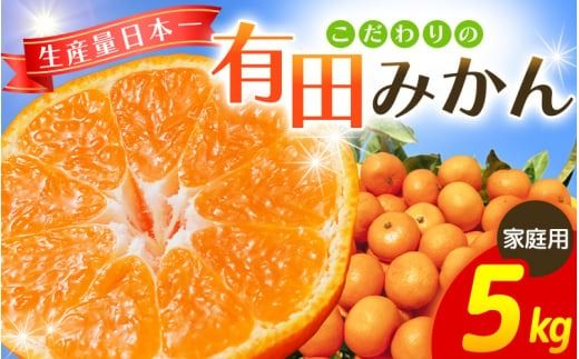 【2025年11月発送予約分】＼光センサー選別／ 【農家直送】【家庭用】こだわりの有田みかん 約5kg＋250g(傷み補償分) 先行予約 有機質肥料100% サイズ混合 【11月発送】 ※北海道・沖縄