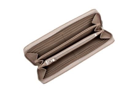 豊岡財布 ラウンドファスナー長財布 ドイツシュリンク ライトグレー