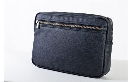 豊岡産鞄 合皮角型ポーチ（大）（25945-06）濃いグレー / かばん カバン 鞄 バッグ