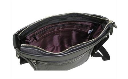 キワダ A4サイズ対応縦型ショルダー（No.4985-01)　ブラックグレー