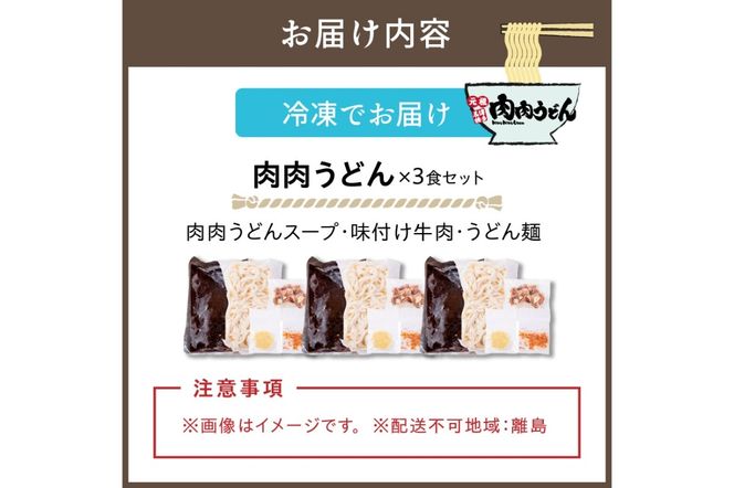 【A3-070】冷凍 肉肉うどん3食