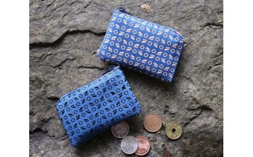 オリジナル印伝「狼と塩」小銭入れ黒漆バージョン