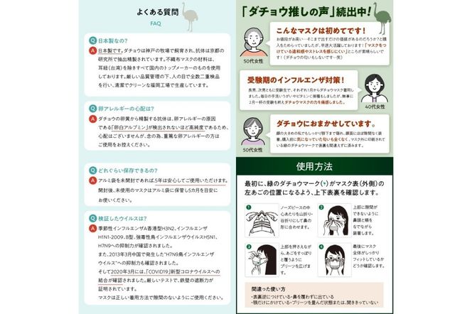 【D3-009】ダチョウ抗体マスクCR-35 25枚入り×2箱 SSサイズ