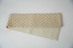 半幅帯　星空（白）*リバーシブル幅約15.2cm×長さ約420cm　FY00098