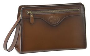 SADDLE　牛革シャドー三角ポーチ（01009-04）チョコ