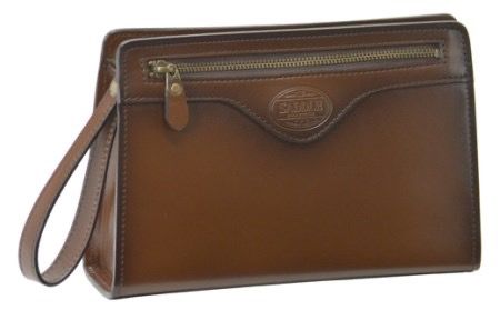 SADDLE　牛革シャドー三角ポーチ（01009-04）チョコ