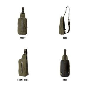 豊岡鞄 直帆布 ワンショルダー ボディバッグ NEH003 ブラックカーキ