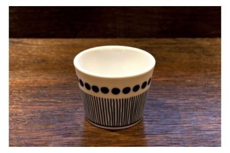 出石焼きのオリジナル蕎麦猪口2個セット（革の猪口把手付き）