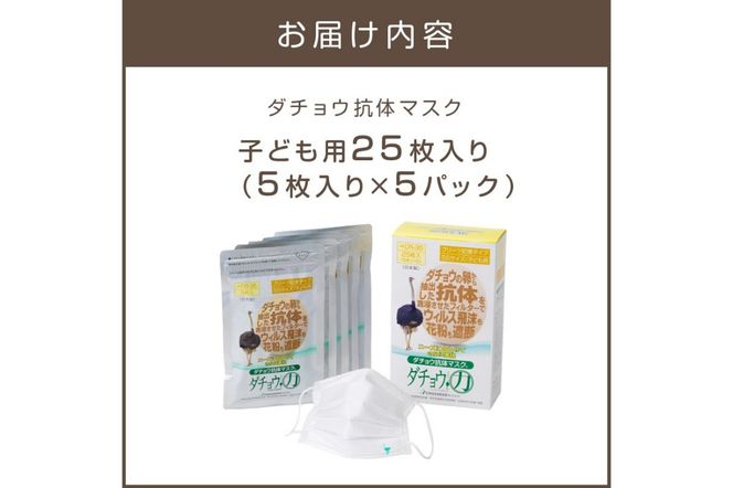 【B8-017】ダチョウ抗体マスクCR-35 25枚入り SSサイズ