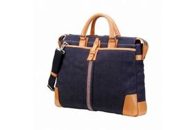 豊岡鞄 craftsmanship Selvedge Denim tradicion ネイビー 781206 / 木和田正昭商店 ブリーフケース 井原デニム ビジネスバッグ メンズ レディース ビジネス カジュアル カバン 鞄 バッグ A4ファイル収納 手持ち ショルダーベルト付属 2way