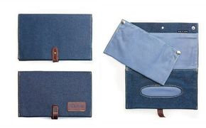 豊岡製　ＤＣＡ抗ウイルス・抗菌デニムのマスクケース(521010)ネイビー×ライトブルー　1個