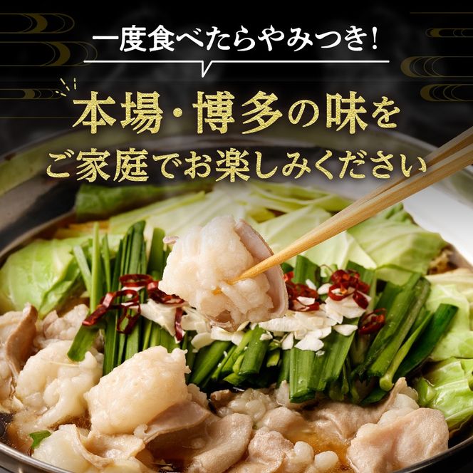 【定期便／3ヶ月連続お届け】博多もつ鍋(3人前)　食べ比べ【海千】_HB0001