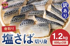 【A2-152】【訳あり】骨取り 塩さば切り身(600gx2袋)