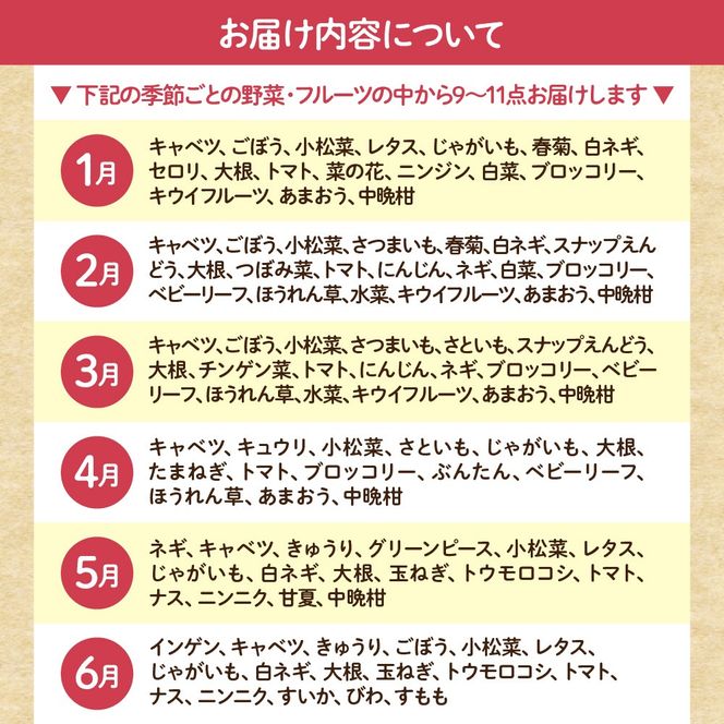 【毎月お届け】むなかた旬のお任せセット（野菜・フルーツ）9～11品【JAほたるの里】_HB0175