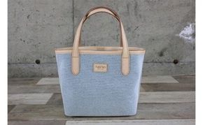 コットンミニトートバックブルー