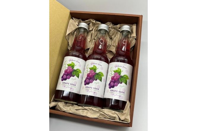 京丹後のぶどう炭酸ジュース（ソーダ） 小瓶3本入り（2025年9月下旬～発送）　SF00027