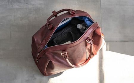 豊岡鞄 ARTPHERE アートフィアー Stitch ボストンバッグ BK22-103 ワイン / 肩掛け ボストン 手持ち トート バッグ 2way 旅行 ゴルフ 出張 大容量 メンズ レディース ビジネス バッグ カバン