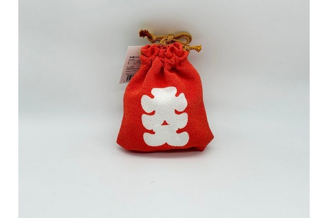 丹後ちりめん 祭巾着（だるま） サイズ：約17cm×13cm　	DZ00027-02