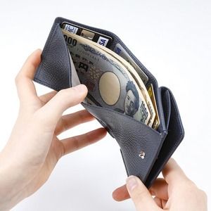 豊岡財布 Colors三つ折りウォレット AW500 ブルーノッテ / 小銭入れ カードケース ミニマル 財布 サイフ 革小物 本革 メンズ レディース