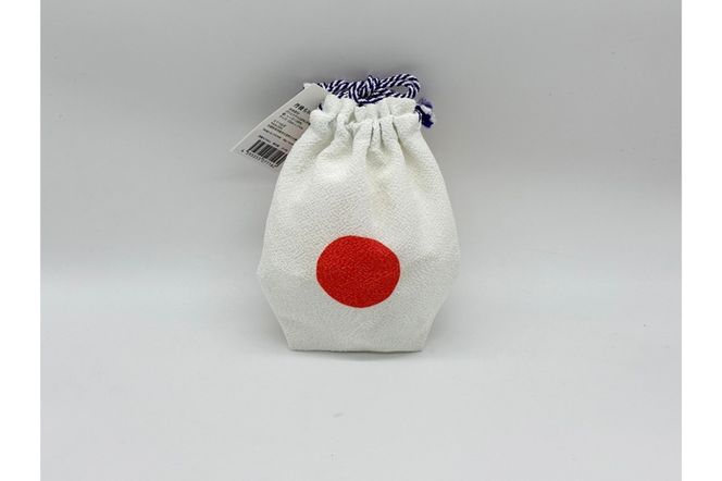 丹後ちりめん 祭巾着（きつね） サイズ：約17cm×13cm　DZ00027-03