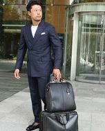 豊岡鞄　YOUTA LIZARD3WAY縦ダレスL（YK3）ブラック