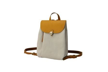 豊岡鞄　エルダーミニリュック（キナリ×イエロー）