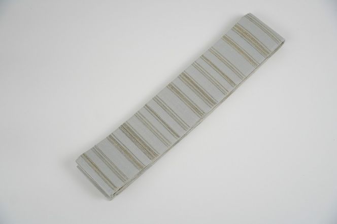 丹後の藤布 角帯「藤糸あそび（水グレー）」　FY00092