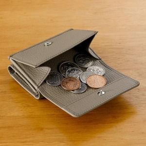 豊岡財布 Colors三つ折りウォレット AW500 トープ / 小銭入れ カードケース ミニマル 財布 サイフ 革小物 本革 メンズ レディース