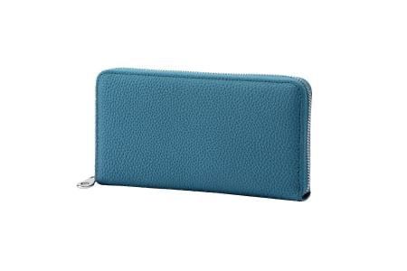 豊岡財布 ラウンドファスナー長財布 ドイツシュリンク ジーンブルー