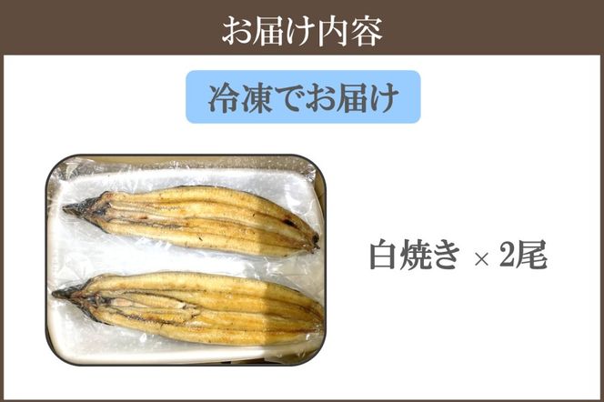 【B7-033】鹿児島産うなぎの白焼き2尾セット