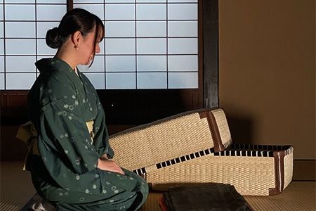 【伝統工芸品】KORI ANRI JAPAN「NAGASHAKU」黒縁永尺角革行李 柳行李 / 豊岡杞柳細工 100年持つ収納 反物 ハンドメイド 経済産業大臣指定伝統的工芸品 豊岡鞄の原点