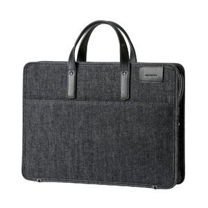 豊岡鞄 漁網デニム ファスナーブリーフB4サイズ BF02GMDネイビー