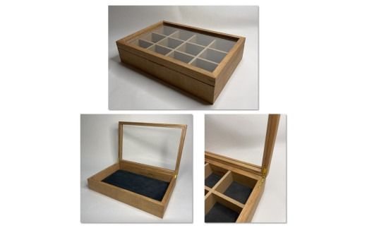 【受注生産】心地よい風合いが魅力 多用途 ウッドディスプレイケース 1台 北海道産くるみ材 （ インテリア 家具 日用品 ）【200-0007】