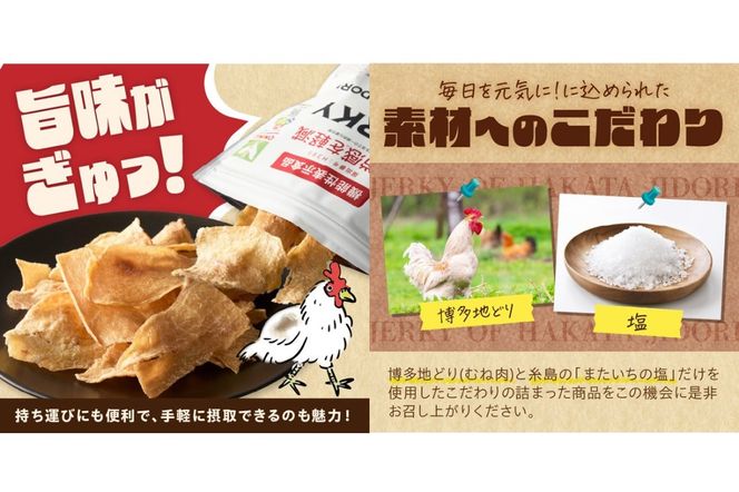 【Z3-048】＼ポスト投函／博多地どりジャーキー20g