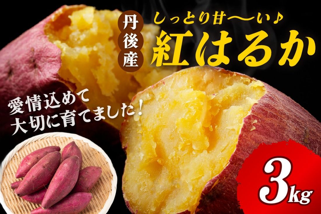 [先行予約]丹後産 さつまいも 紅はるか3kg 2026年1月下旬〜配送 AM00666_01