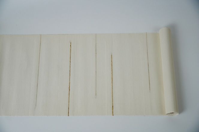 ＜丹後の藤布　遊絲舎＞八寸名古屋帯　「藤八本」（白）選べるお仕立て　FY00108