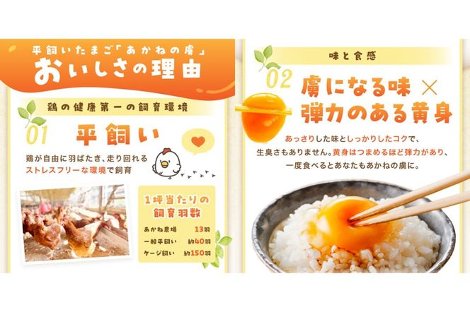 【J32-002】〈平飼い卵〉あかねの虜（20個/月）【12カ月定期便】