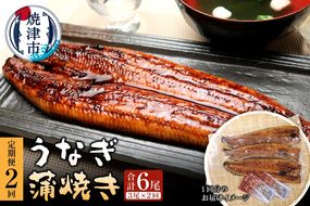 a50-121　【定期便2回】静岡産 うなぎ 蒲焼 約140g 3本 鰻