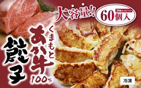 熊本県産 くまもとあか牛 100％ 餃子 60個 （20個×3） ギョウザ ぎょうざ GI認証 あか牛 赤牛 ジューシー 野菜 牛肉 牛 肉 中華 惣菜 お肉 牛肉 冷凍 国産 熊本県 九州