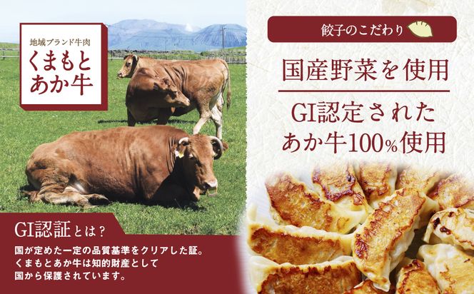 熊本県産 くまもとあか牛 100％ 餃子 60個 （20個×3） ギョウザ ぎょうざ GI認証 あか牛 赤牛 ジューシー 野菜 牛肉 牛 肉 中華 惣菜 お肉 牛肉 冷凍 国産 熊本県 九州