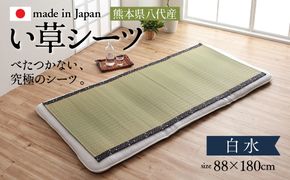 い草ネゴザ（白水）BL 88×180cm シーツ 寝具 寝ござ 調湿 敷布団 マット い草シーツ シングル ラグ 夏用 夏 和風 和 八代市産 国産 日本製